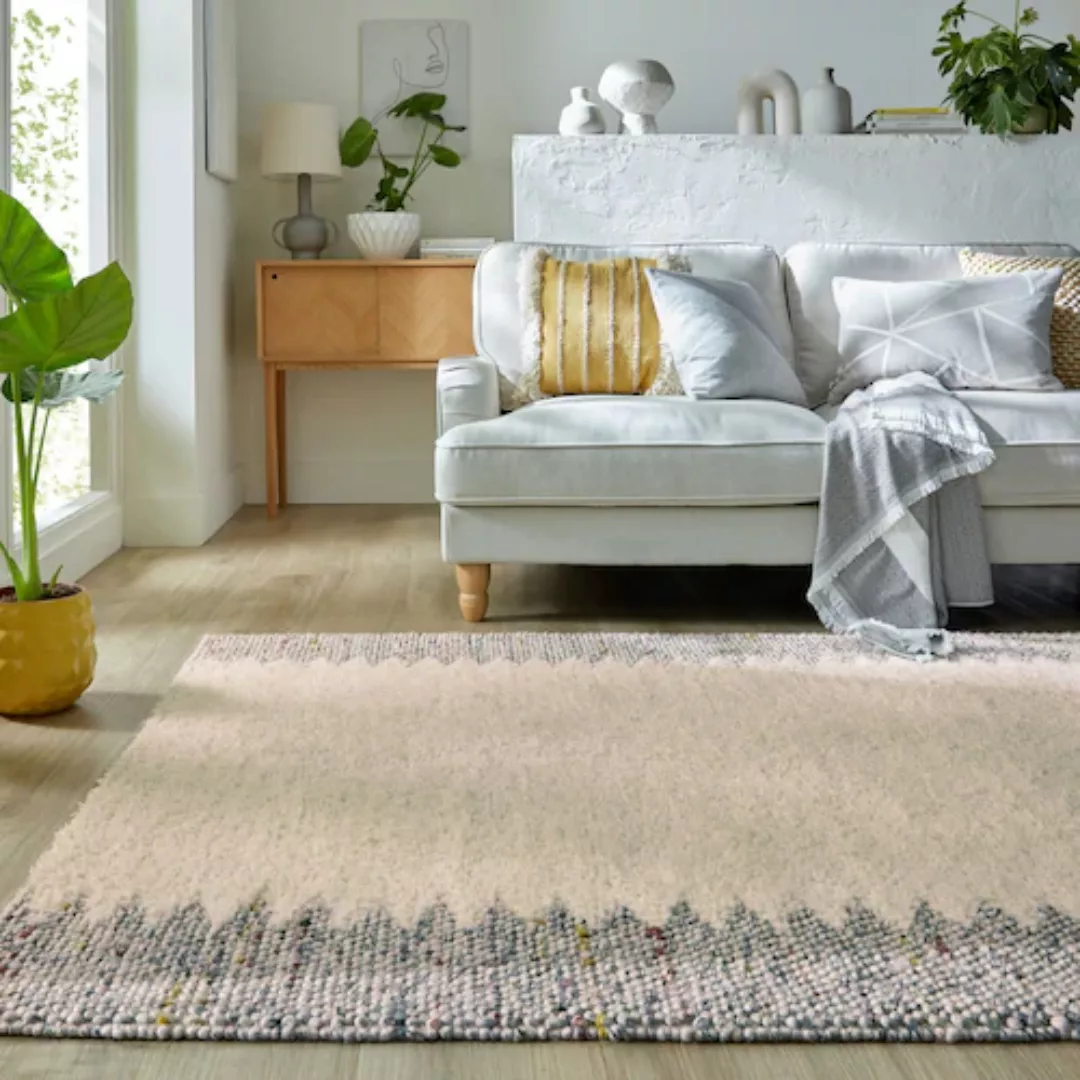 FLAIR RUGS Teppich »Minerals Border«, rechteckig, Mineralien-Wollteppich mi günstig online kaufen