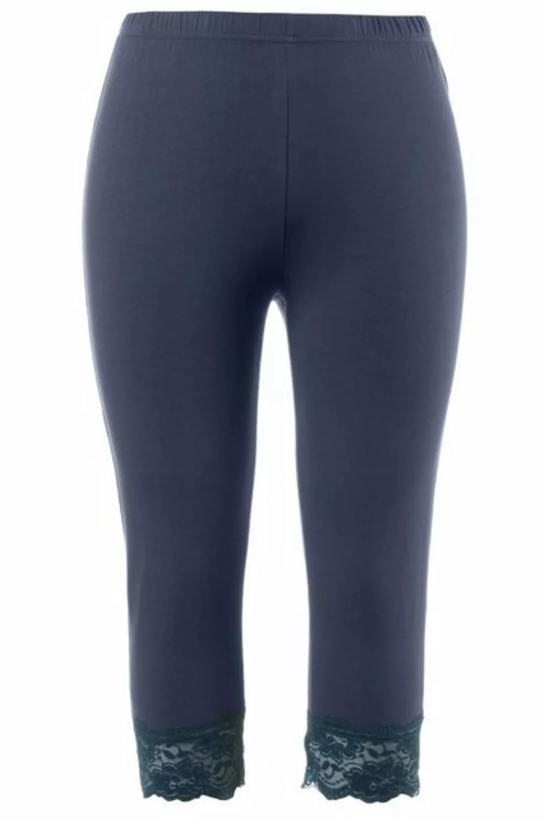 Ulla Popken Caprihose Capri elastischer Spitzensaum bis Gr. 66/68 günstig online kaufen