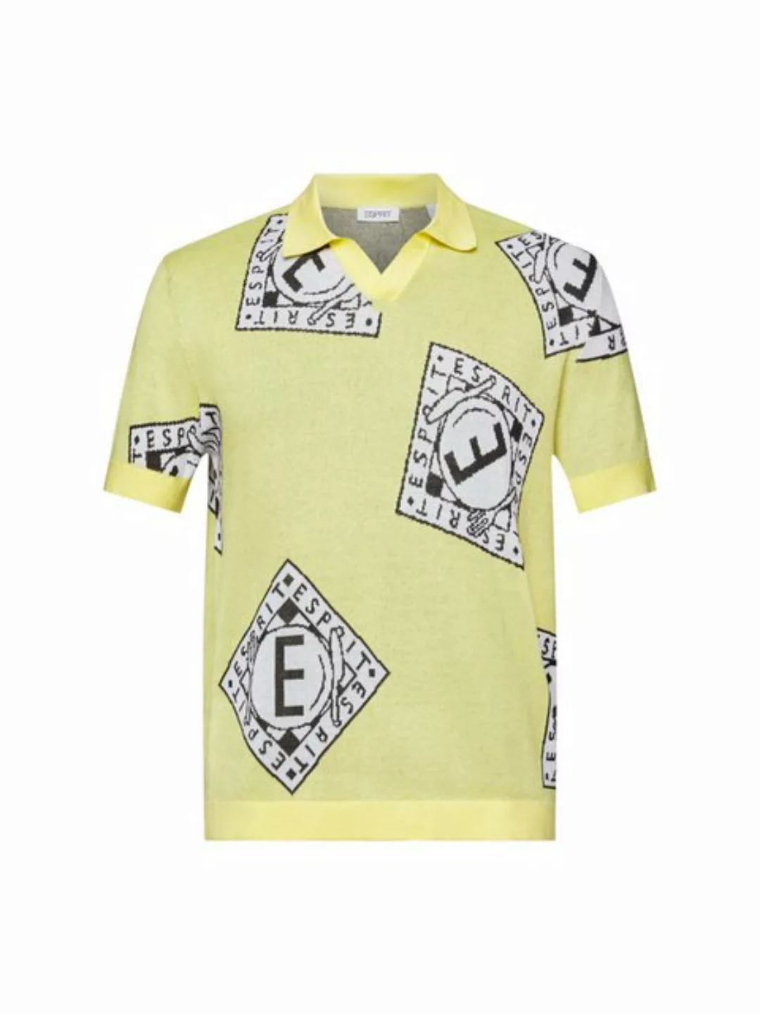 Esprit Kurzarmpullover Logo-Poloshirt aus Jacquard günstig online kaufen