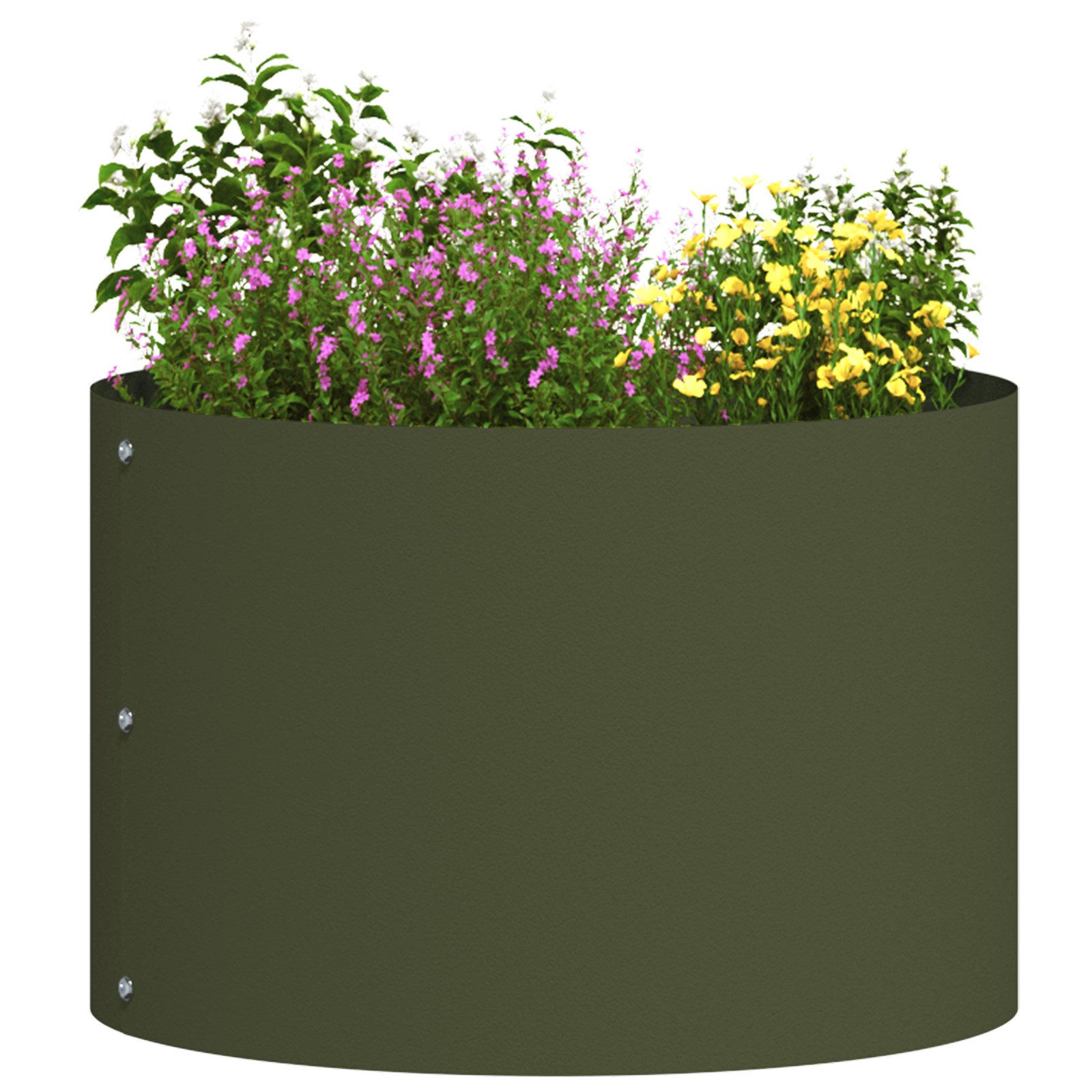 vidaXL Blumentopf Olivgrüner Metalltopf Olivgrün Metall günstig online kaufen