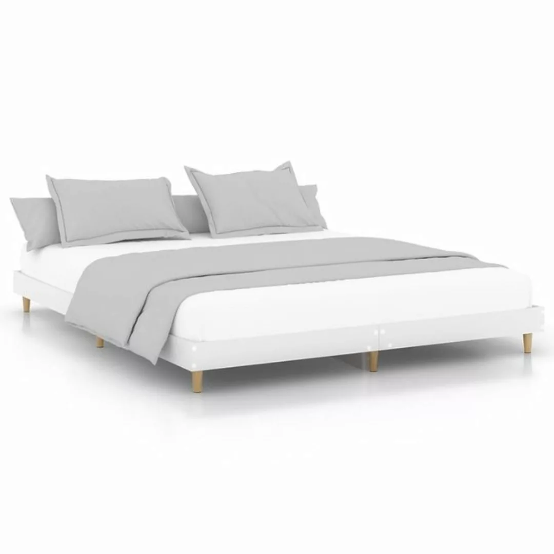 furnicato Bett Bettgestell Weiß 200x200 cm Holzwerkstoff günstig online kaufen