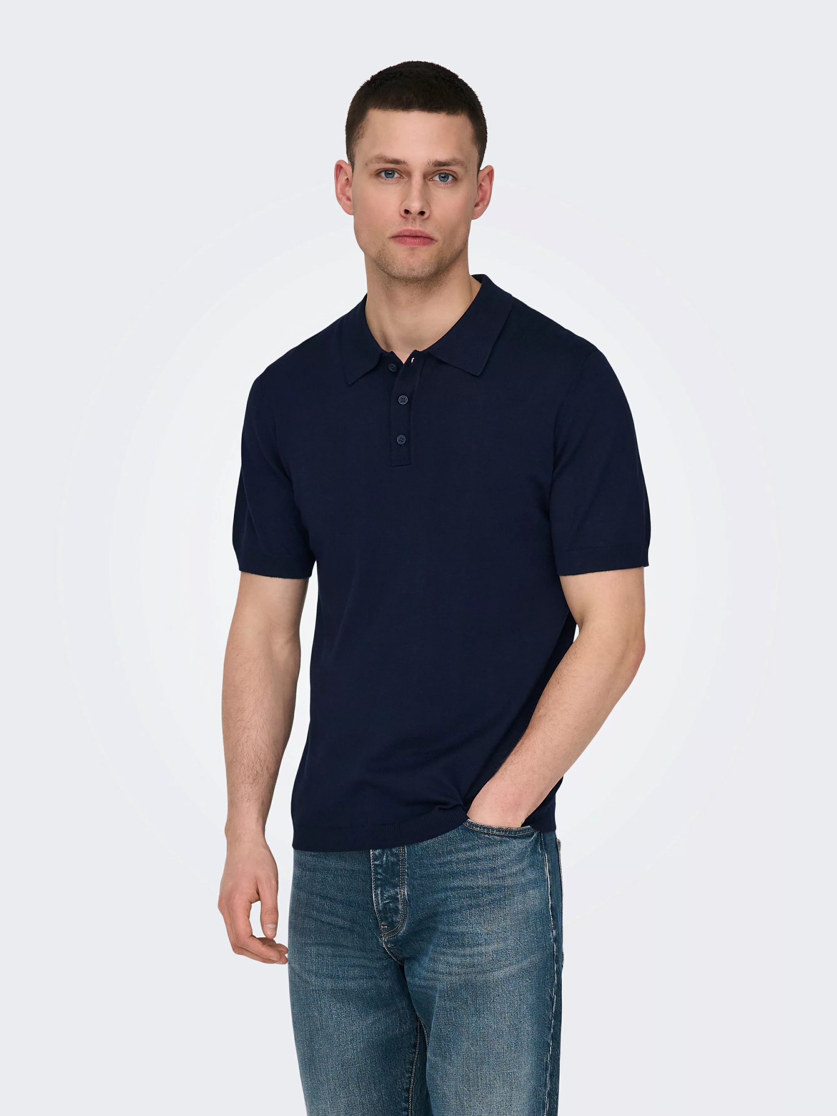 ONLY & SONS Poloshirt "ONSWYLER LIFE REG 14 SS POLO KNIT NOOS" günstig online kaufen