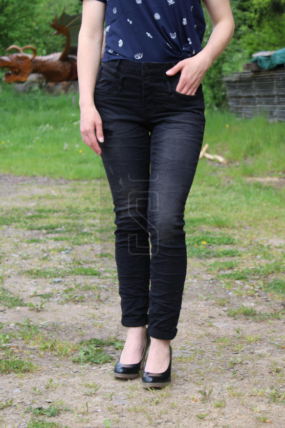 Buena Vista Damen Jeans Florida stretch Denim black Destroyed günstig online kaufen