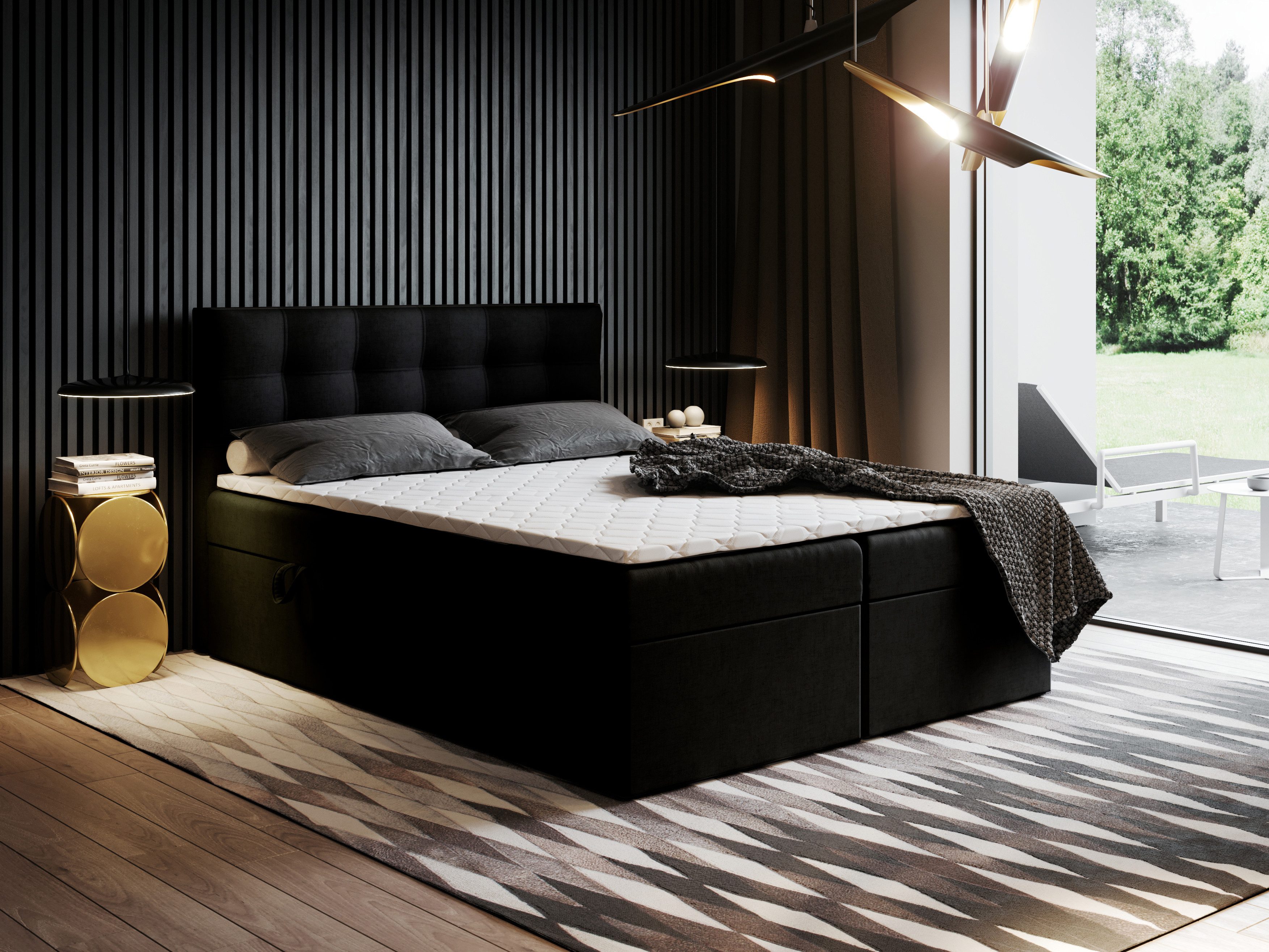 Godre Boxspringbett mit Bettkasten Ewora 140x200 günstig online kaufen