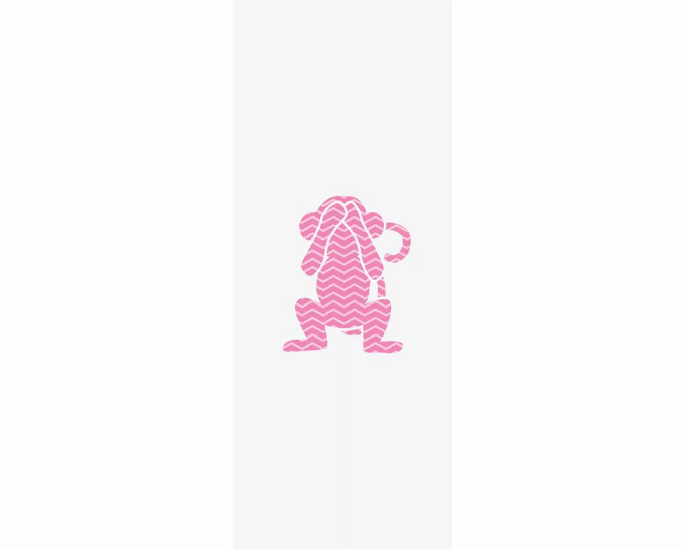 Dekopanel "AffeBlind pink" 1,00x2,50 m / Glattvlies Perlmutt günstig online kaufen