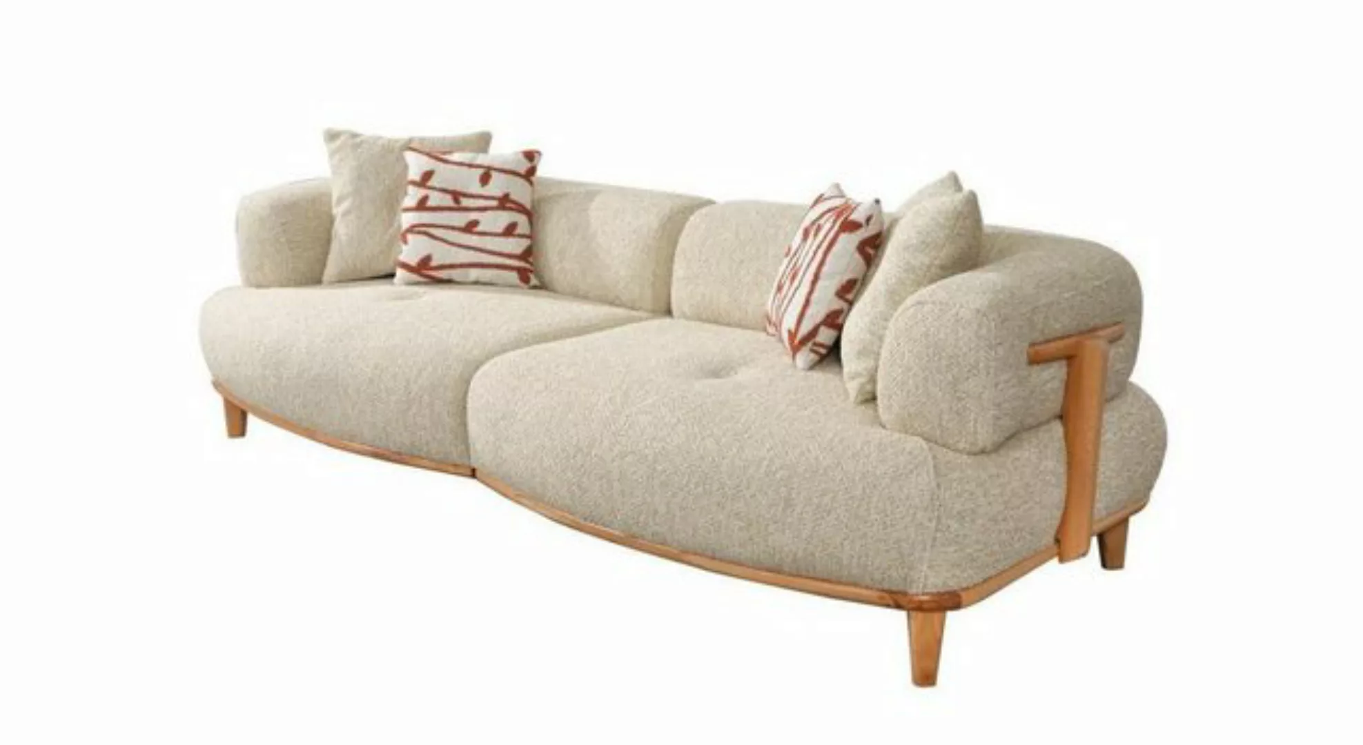 Xlmoebel 3-Sitzer Modernes Luxus-Polstersofa in Beige für das Wohnzimmer - günstig online kaufen