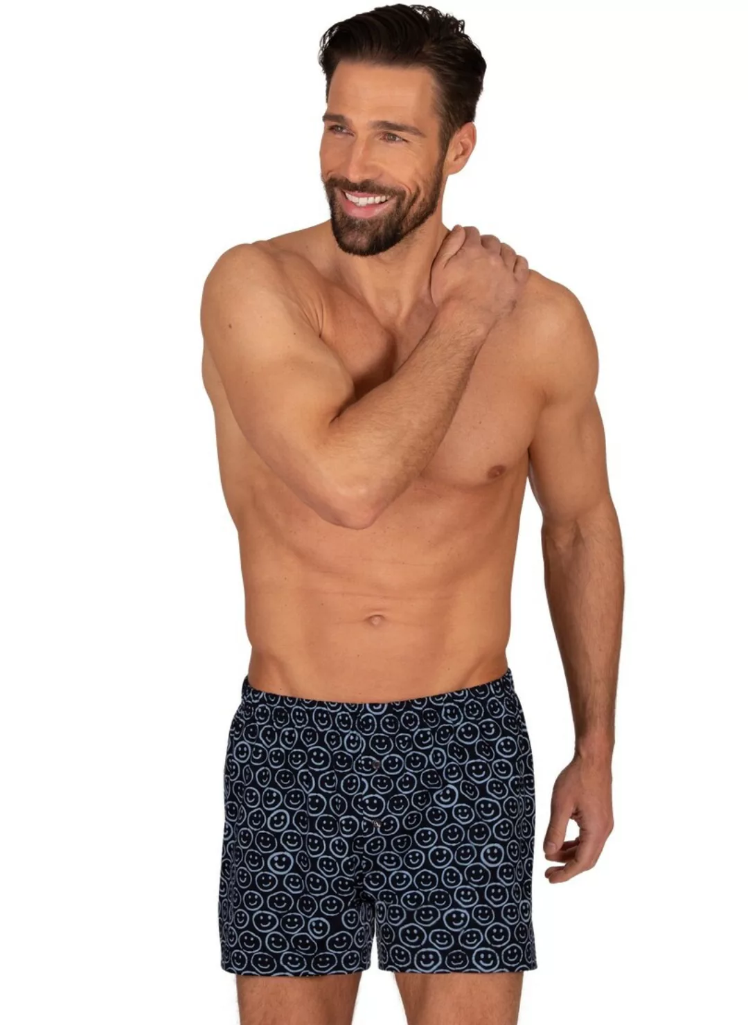 Trigema Boxershorts "TRIGEMA Boxer-Shorts mit freundlichem Smiley-Muster", günstig online kaufen