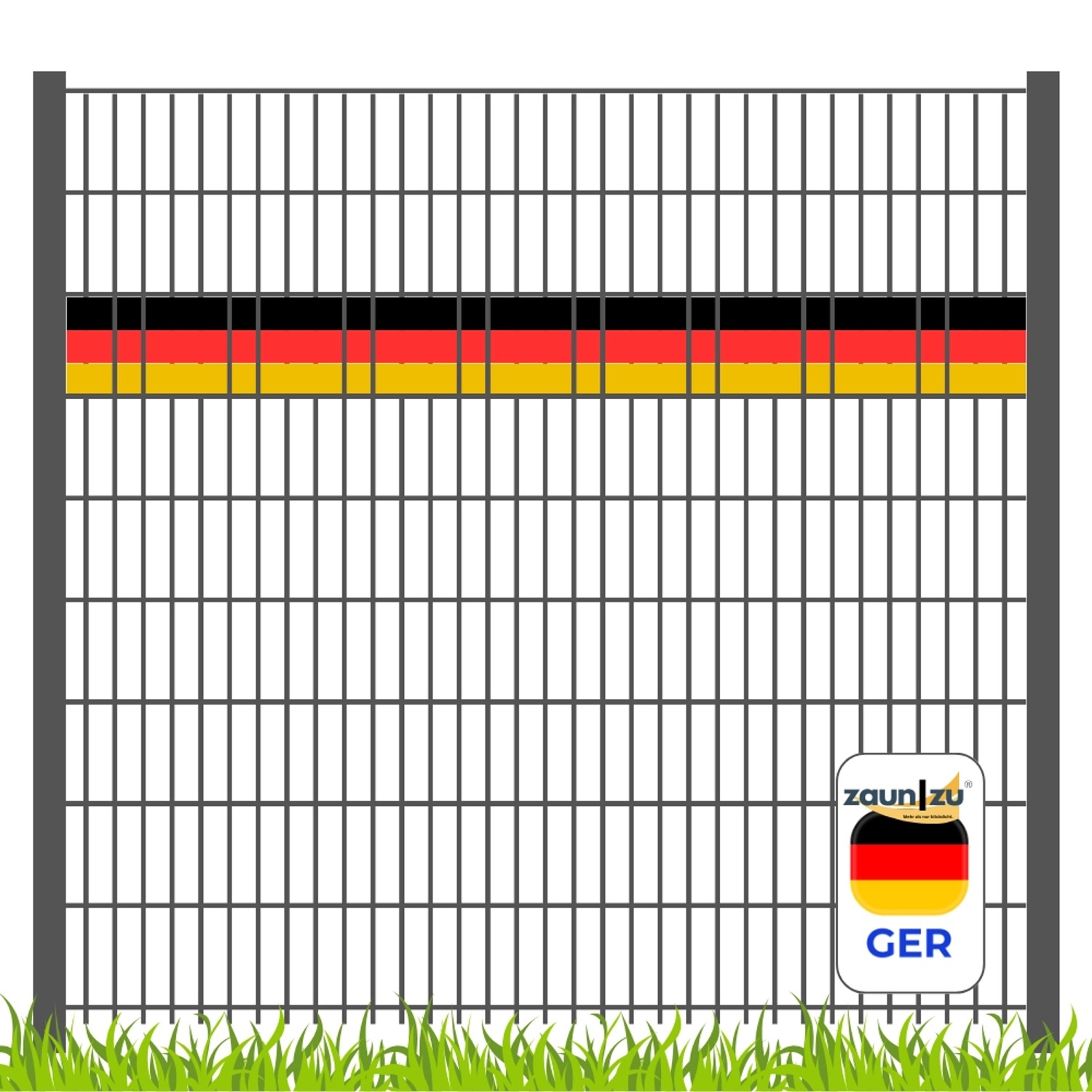 zaunzu Sichtschutz Deutschland für Doppelstabmatten Akzentstreifen günstig online kaufen