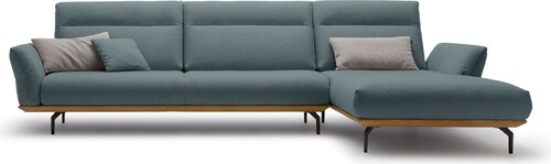 Creation BY ROLF BENZ Ecksofa »CR.460«, Sockel in Nussbaum, Winkelfüße in U günstig online kaufen