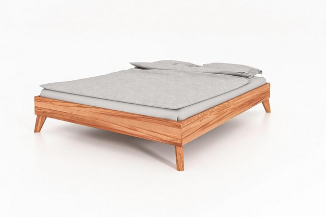 Natur24 Einzelbett Bett Gerg 3 Kernbuche massiv 140x200cm ohne Kopfteil mit günstig online kaufen