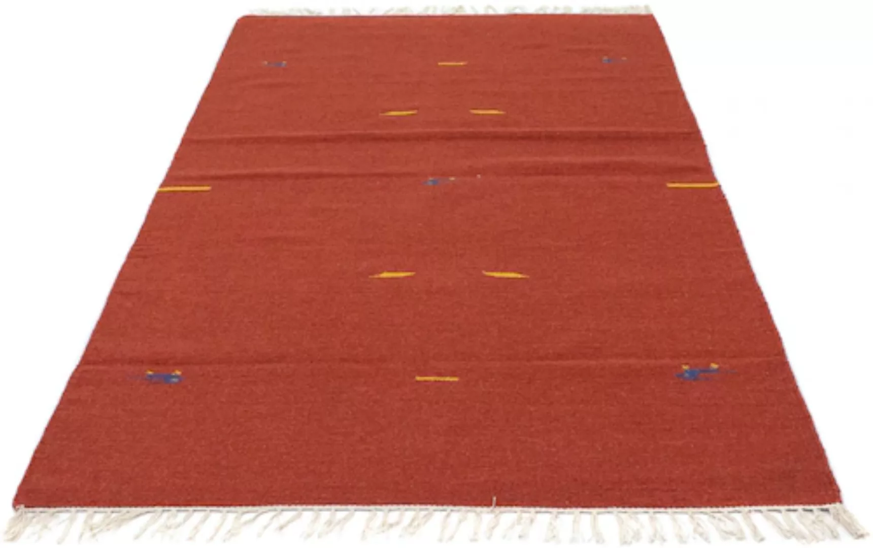 morgenland Wollteppich »Kelim Teppich handgewebt rost«, rechteckig günstig online kaufen