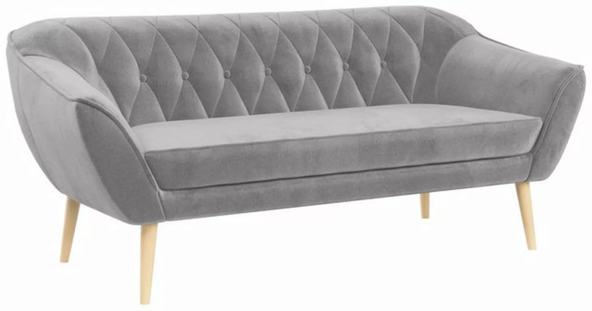 MKS MÖBEL Sofa PIRS-3 Sitzer, Skandinavischer Stil, Gesteppte Polsterung, H günstig online kaufen