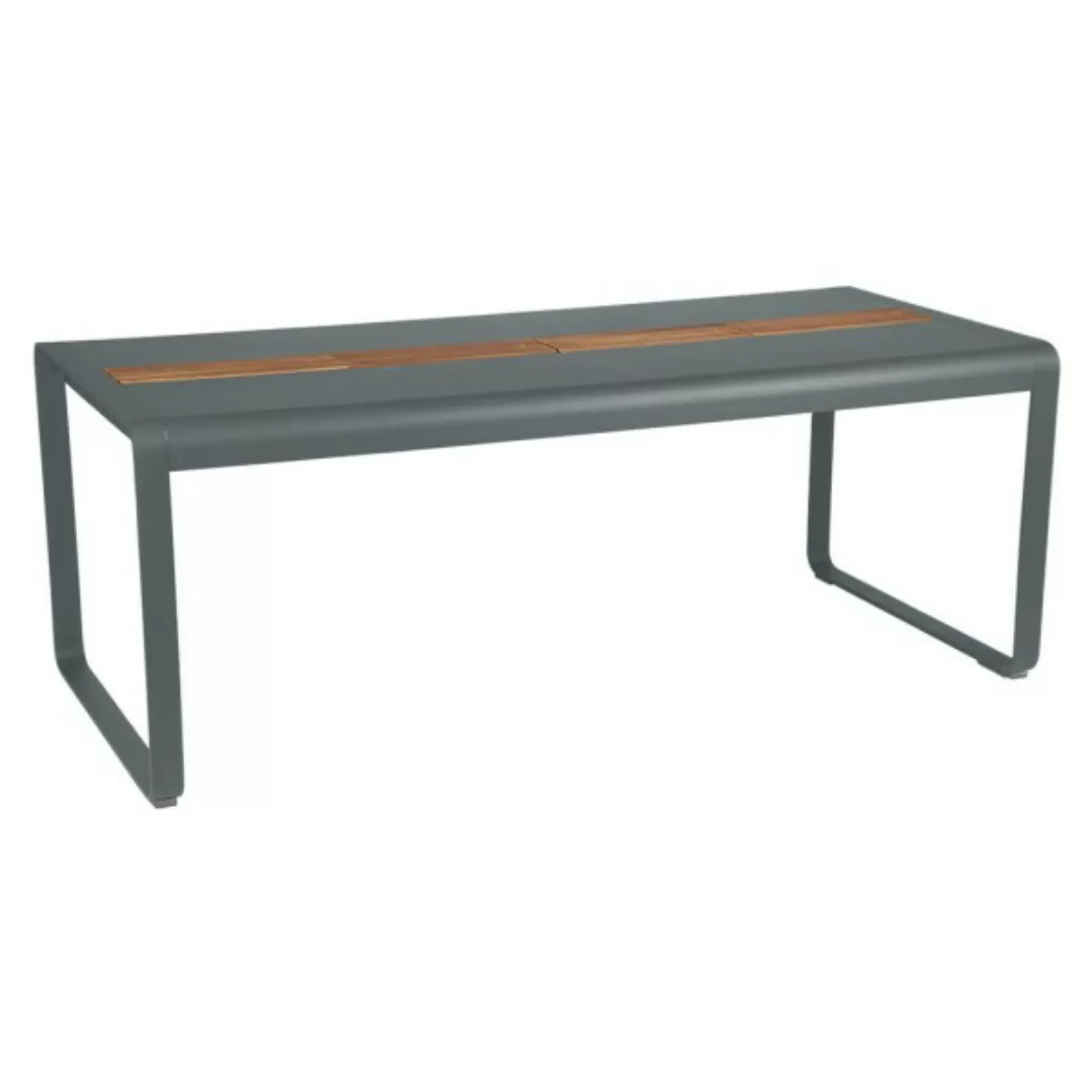 Bellevie Tisch 196 x 90cm mit Aufbewahrung Gewittergrau günstig online kaufen