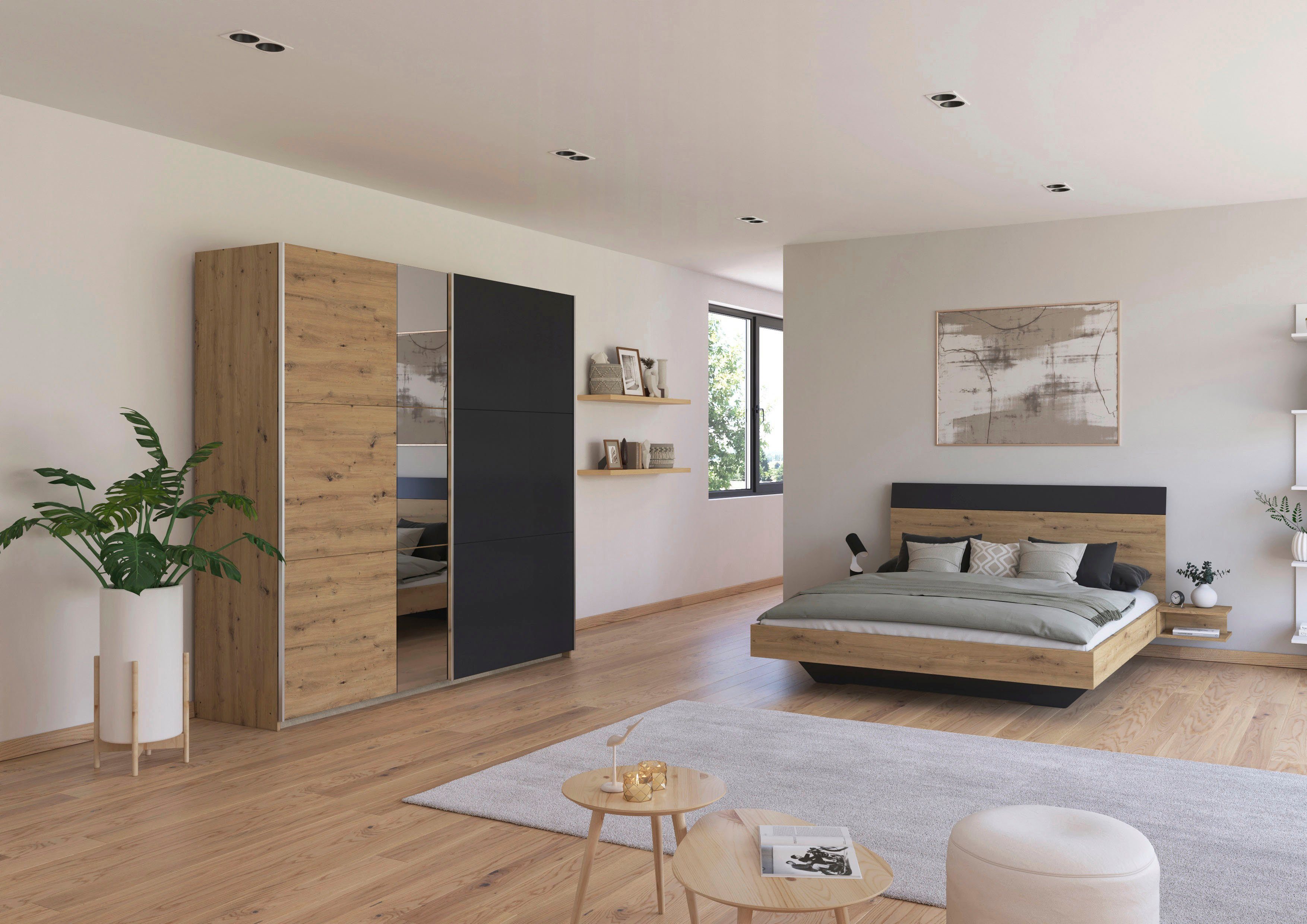 rauch Schlafzimmer-Set "Monza", mit Schwebetürenschrank Breite 218 cm, Bett günstig online kaufen