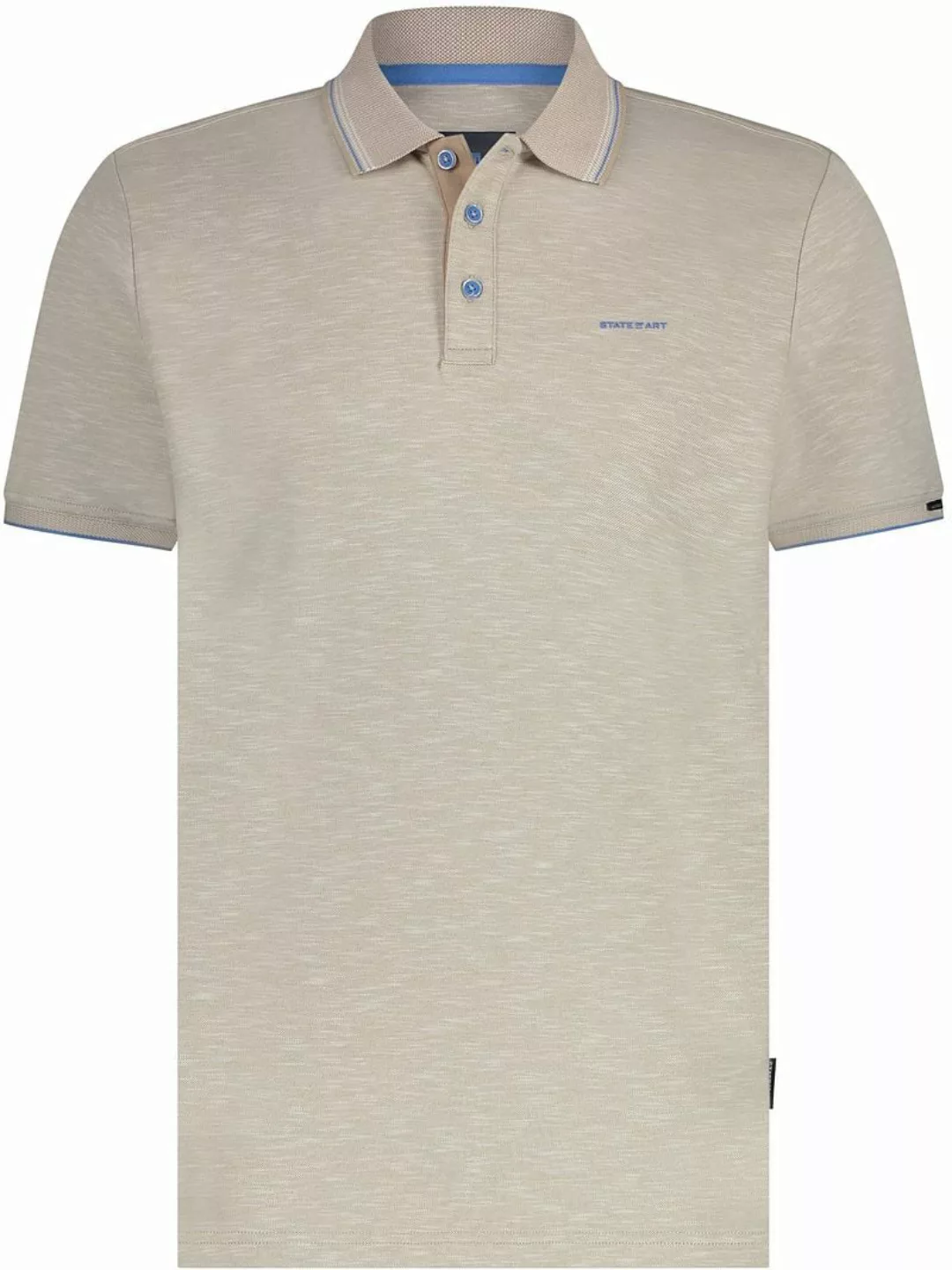 State Of Art Piqué Polo Melange Beige - Größe XL günstig online kaufen