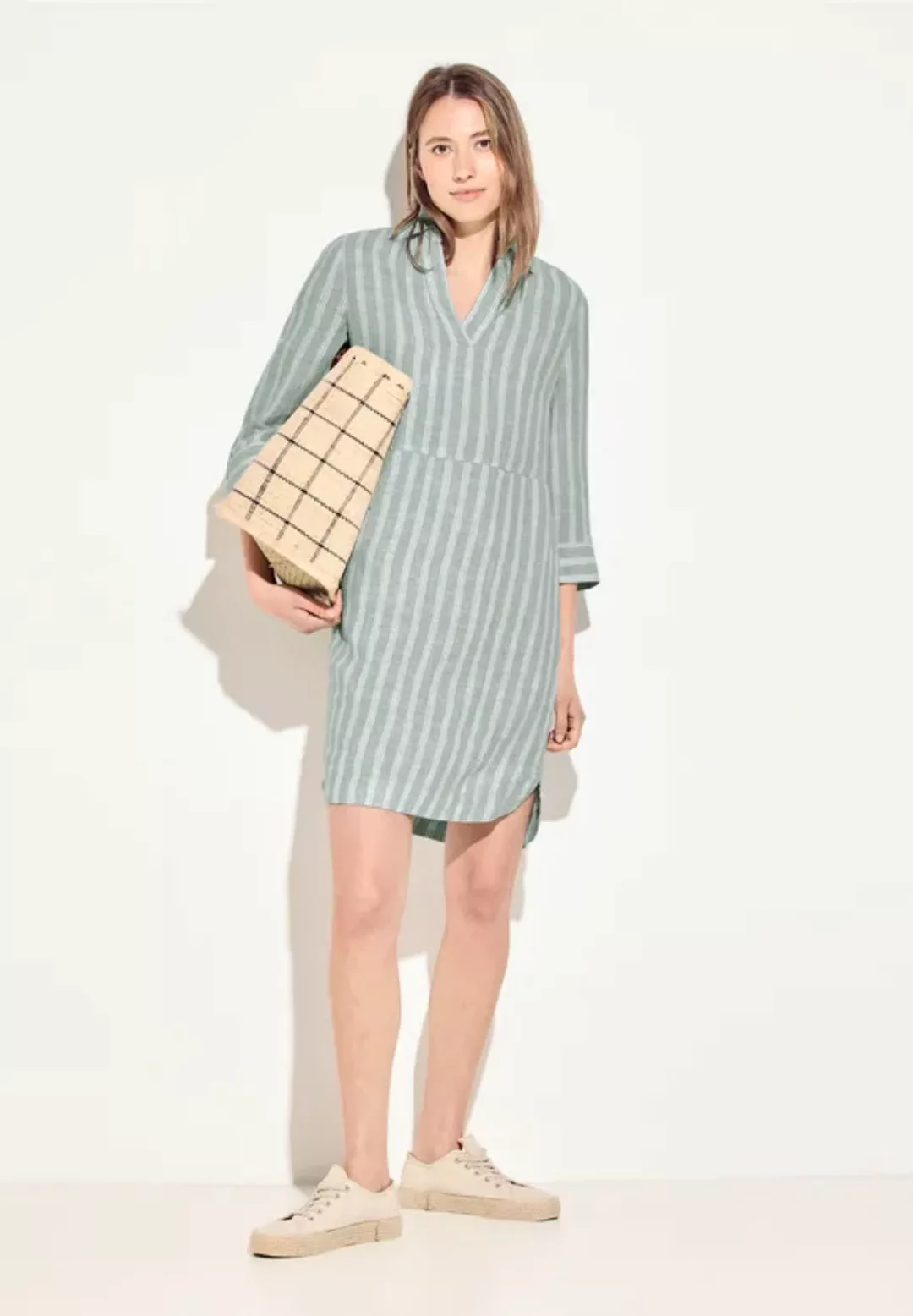 Cecil Sommerkleid LINEN_Stripe Chambray Dress günstig online kaufen