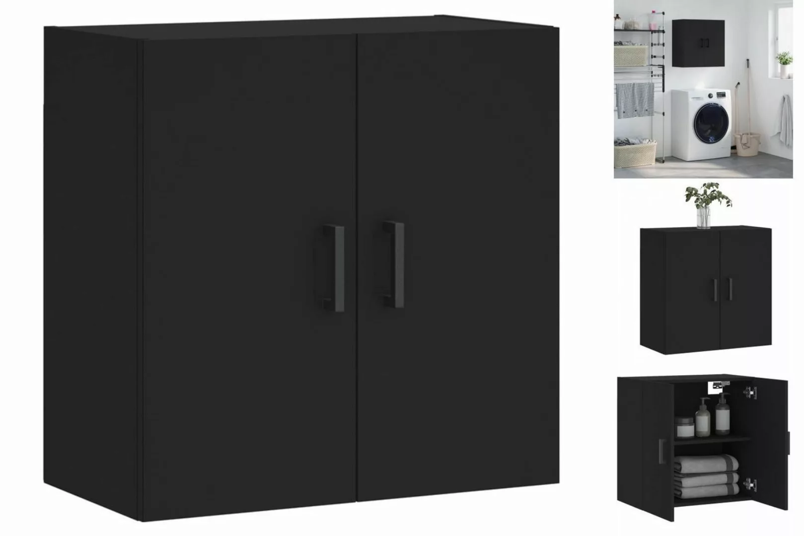 vidaXL Hängeschrank Hängeschrank Wandschrank Schwarz 60x31x60 cm Spanplatte günstig online kaufen