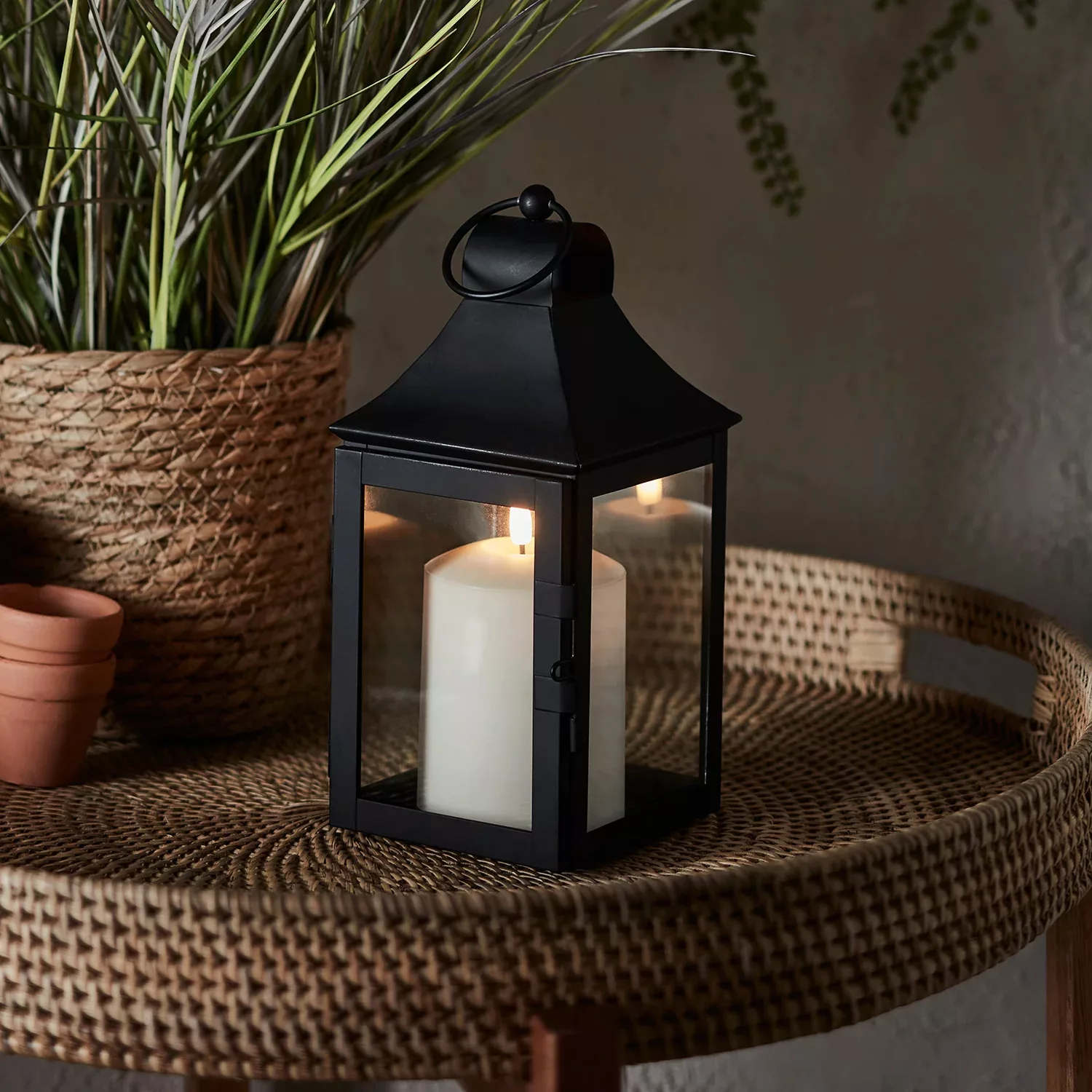 25cm Gartenlaterne mit TruGlow® Outdoor Kerze günstig online kaufen