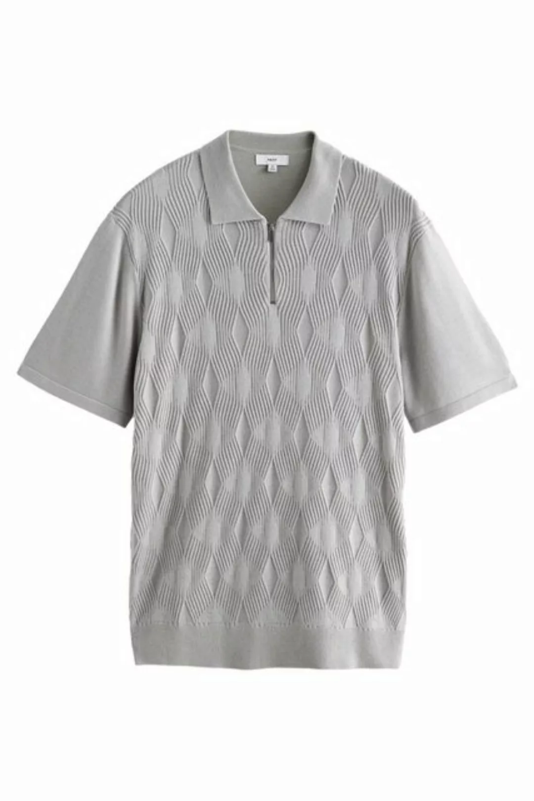 Next Poloshirt Gestricktes Polo-Shirt mit Reißverschluss (1-tlg) günstig online kaufen