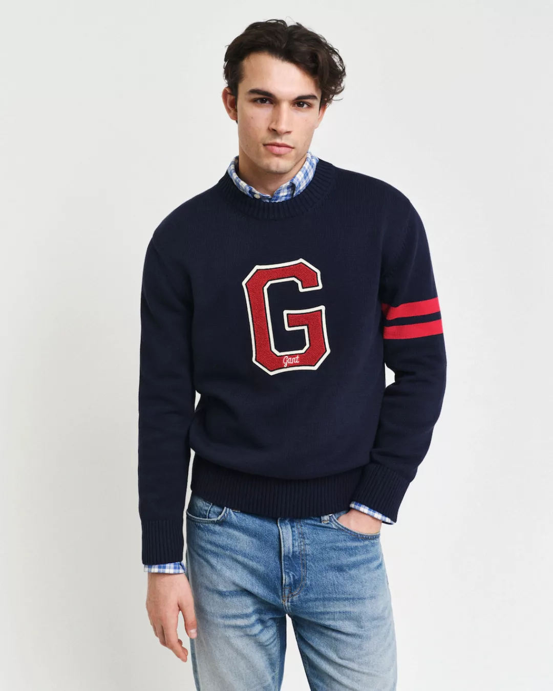 Gant Rundhalspullover SEASONAL G C-NECK mit saisonaler Grafik, G-Badge aus günstig online kaufen