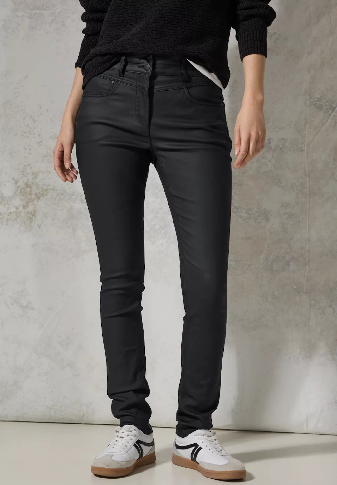 STREET ONE Lederimitathose, High Waist günstig online kaufen