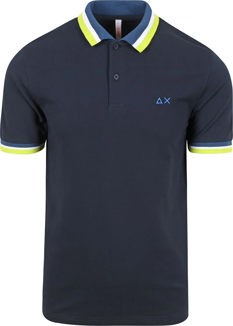 Sun68 Poloshirt Multistripes Navy - Größe L günstig online kaufen