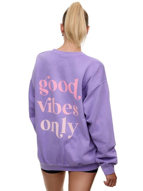 Worldclassca Sweatshirt Worldclassca Oversized Sweatshirt Good Vibes Print günstig online kaufen