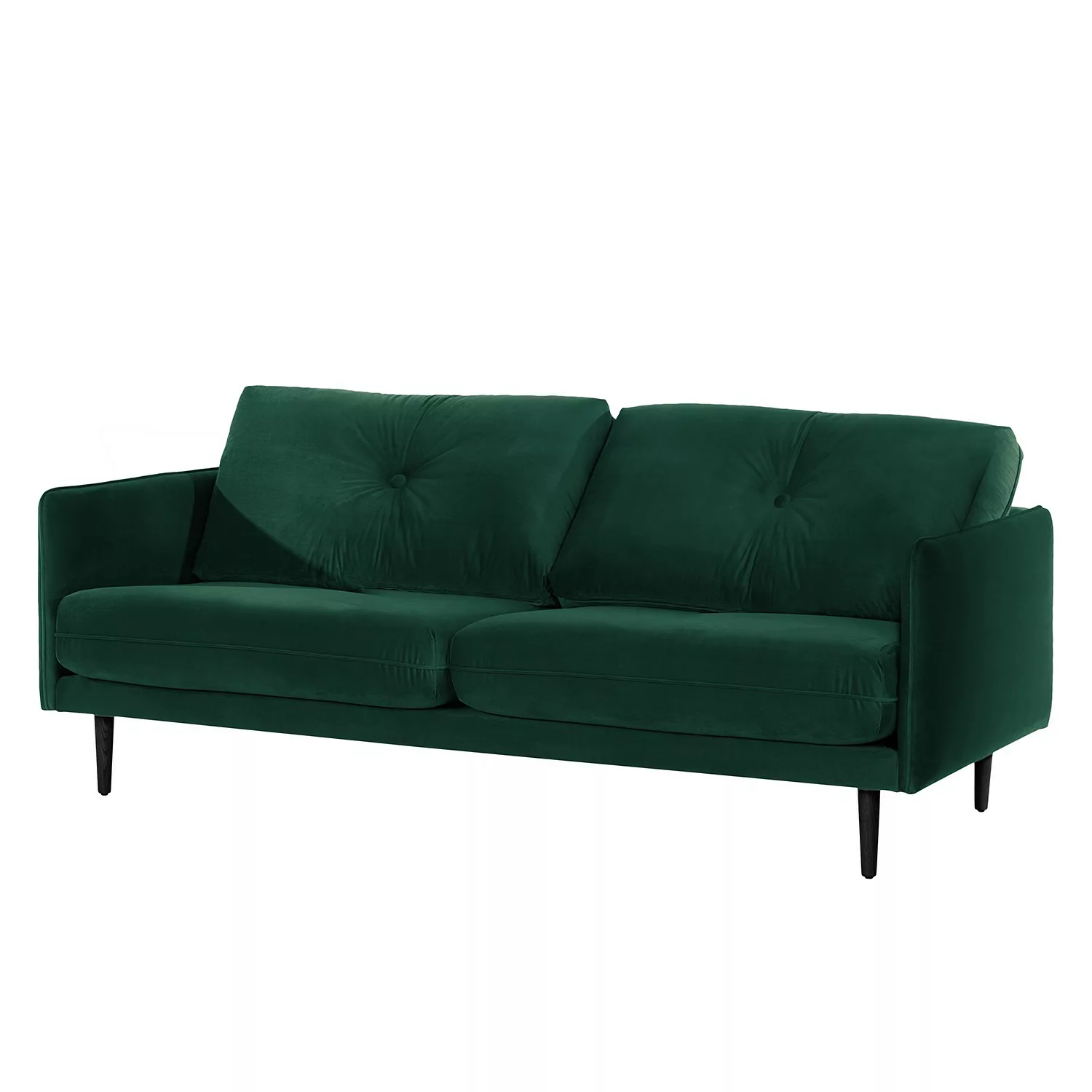 home24 Norrwood Sofa Pigna II 3-Sitzer Antikgrün Samt 208x86x94 cm günstig online kaufen