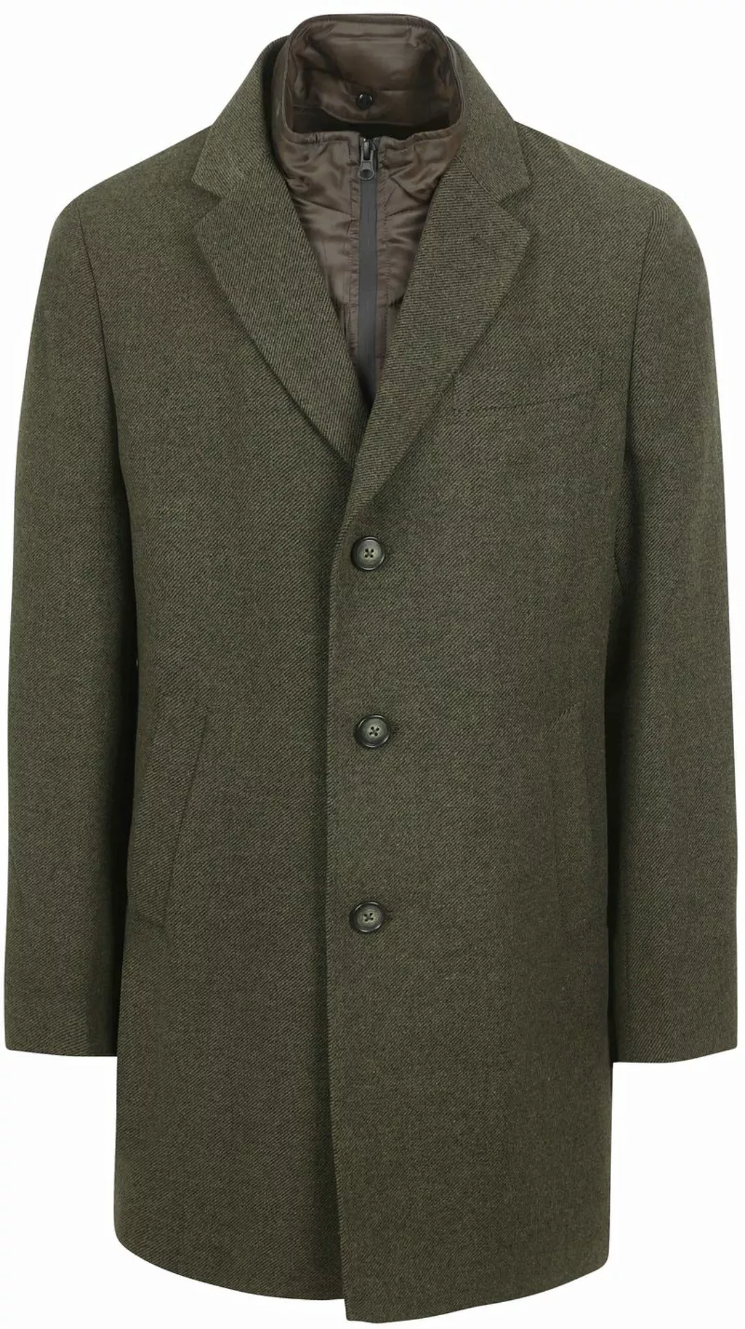 Suitable Coat Wolle Twill Dunkelgrün - Größe 54 günstig online kaufen