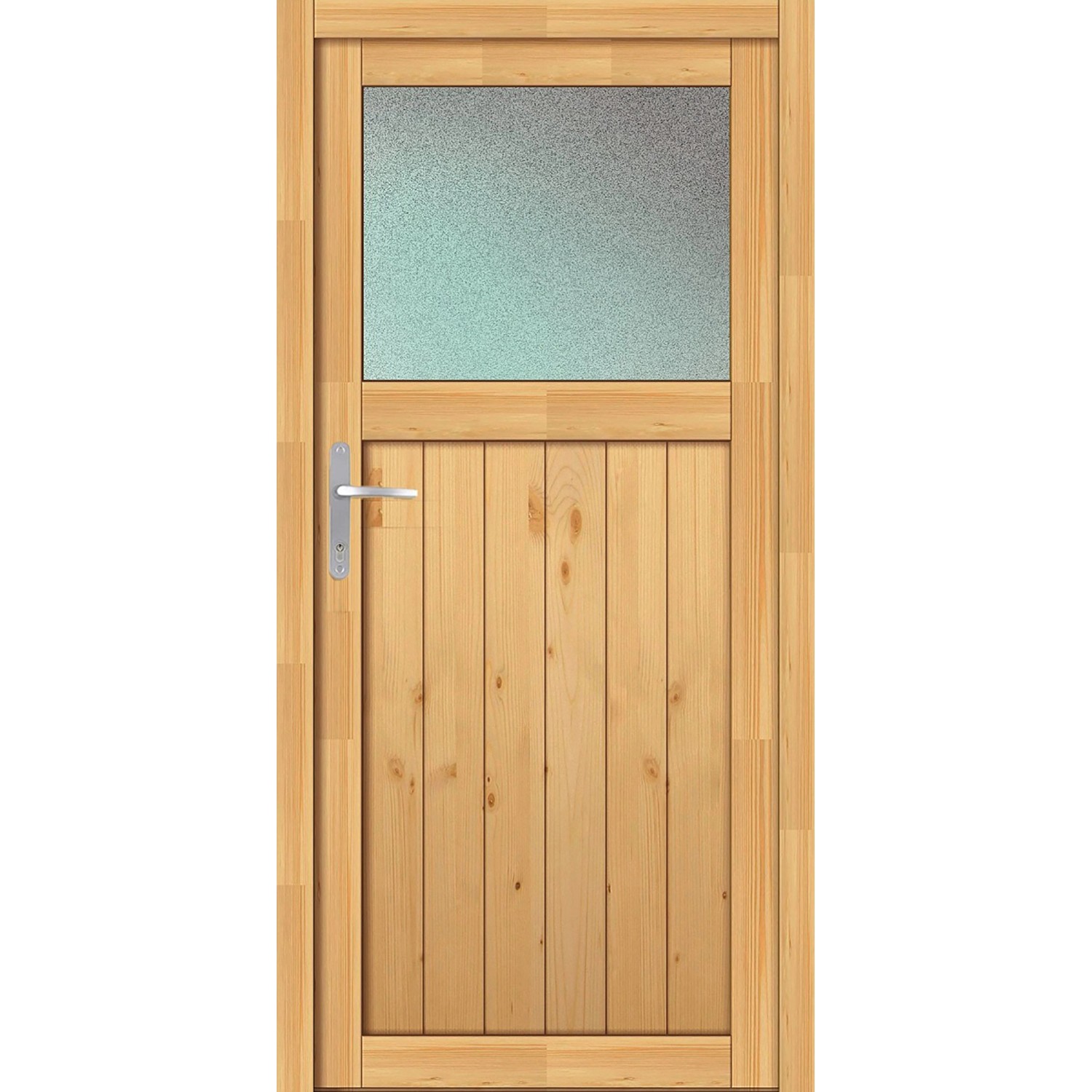 Holz-Nebeneingangstür NET 501-88 Fichte Natur 88 cm x 200 cm Anschlag Links günstig online kaufen