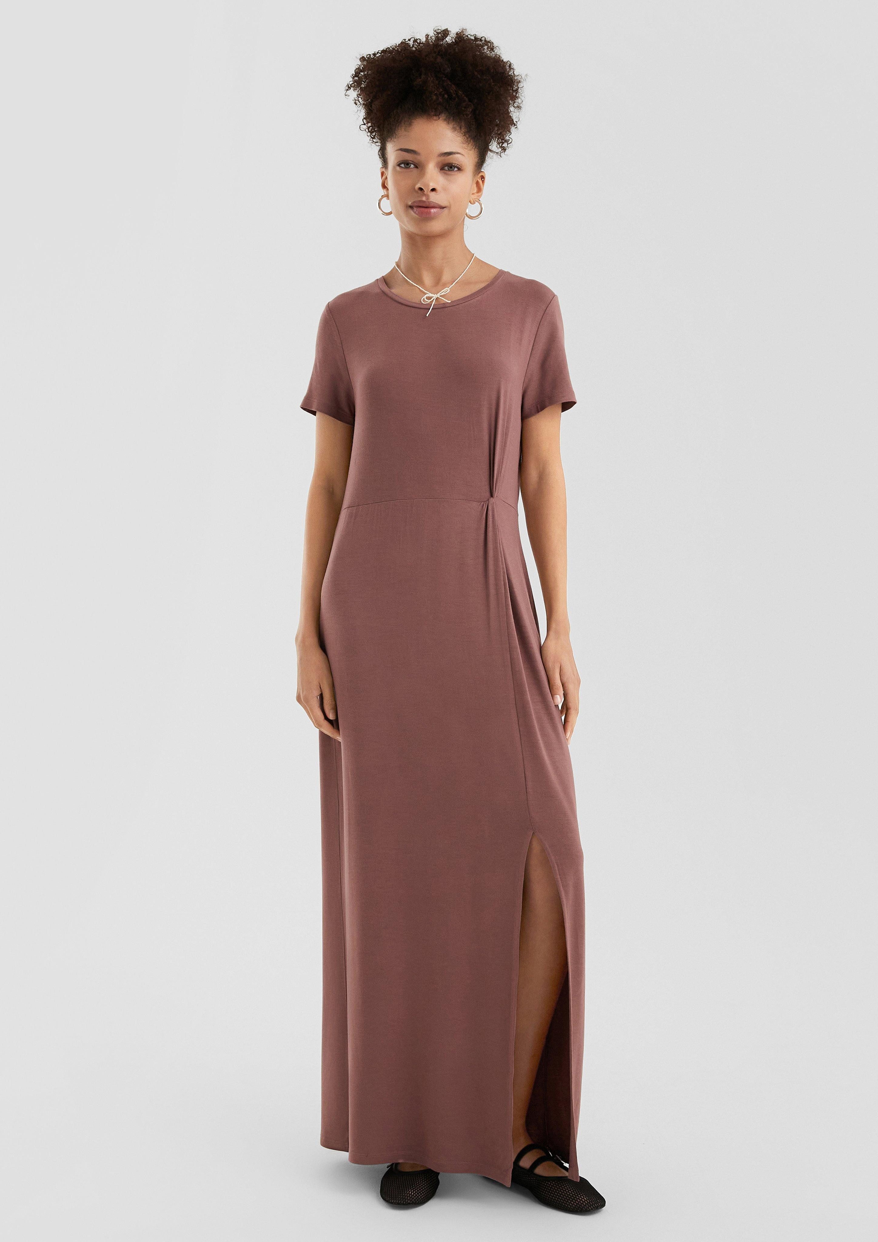QS Maxikleid Jerseykleid aus Viskosmix günstig online kaufen