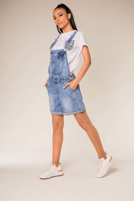 Nina Carter Jeansshorts Latz Jeans Shorts Kurze Latzhose Stretch Bib Hot Pa günstig online kaufen