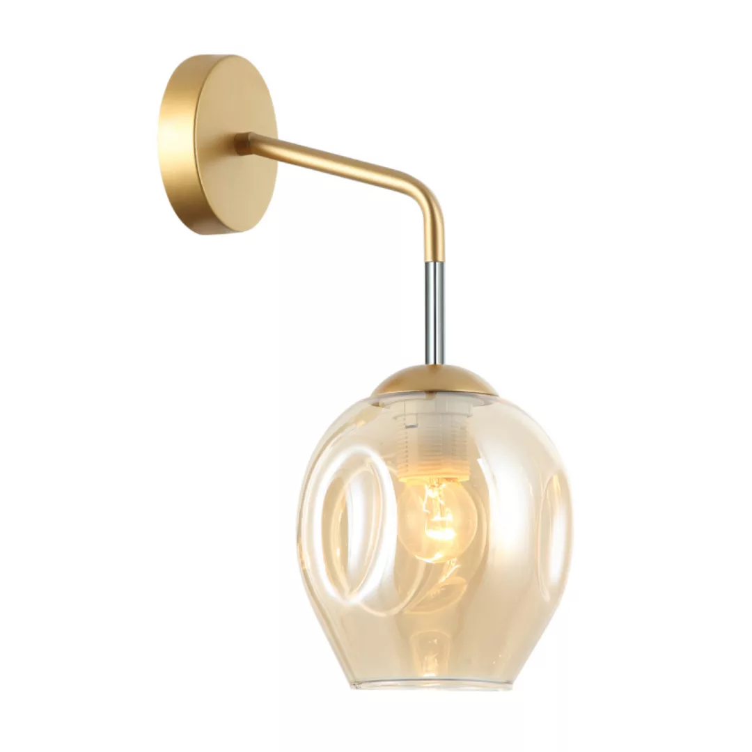 Wandlampe Borgo WL-30843-1 GD+AMB günstig online kaufen