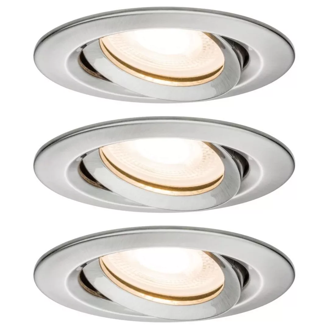 Premium LED Einbauspot Nova, schwenkbar, GU10, IP65, rund, eisen gebürstet, günstig online kaufen