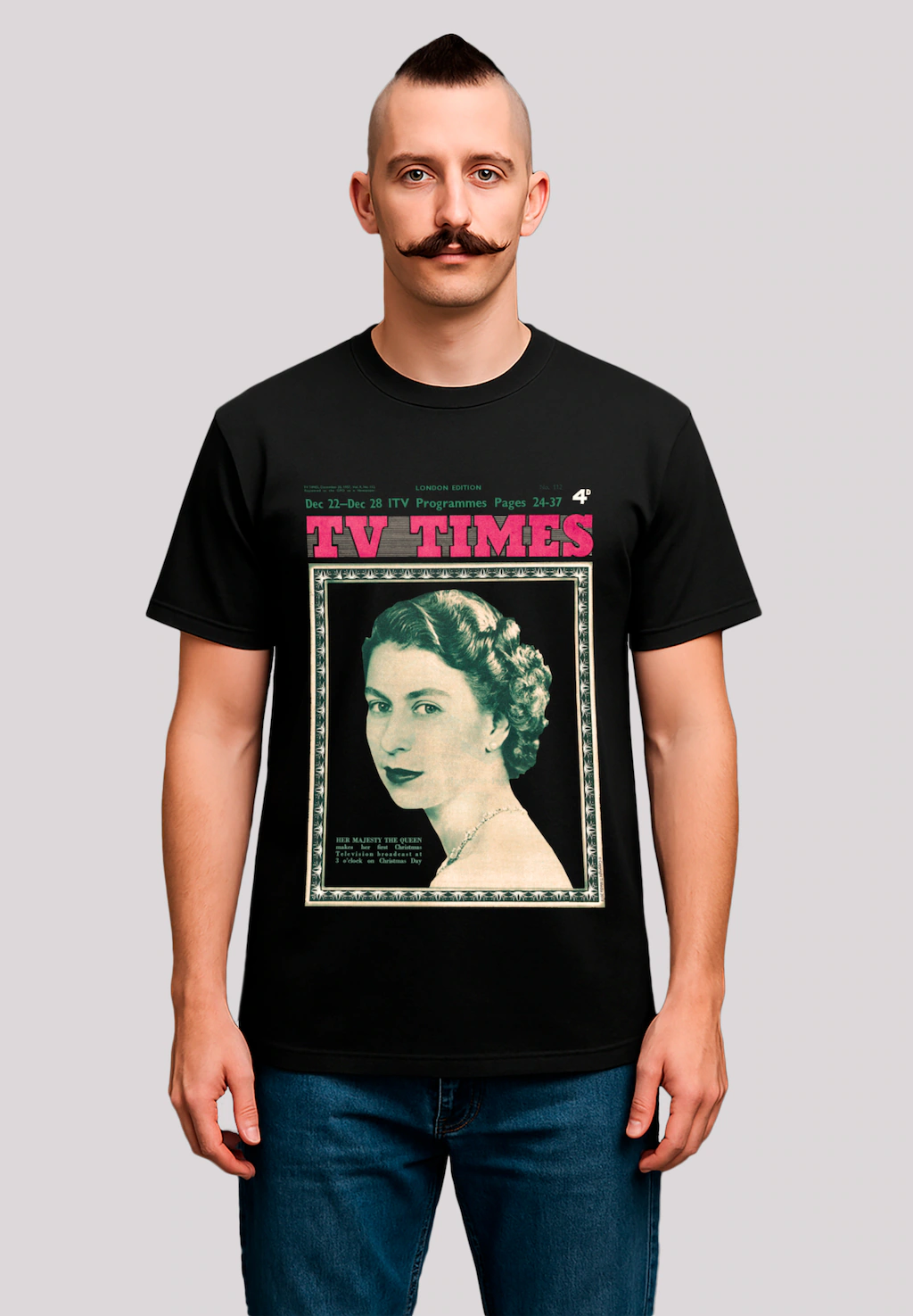 F4NT4STIC T-Shirt "TV Times Queen Elizabeth II 1957 Cover", Premium Qualitä günstig online kaufen
