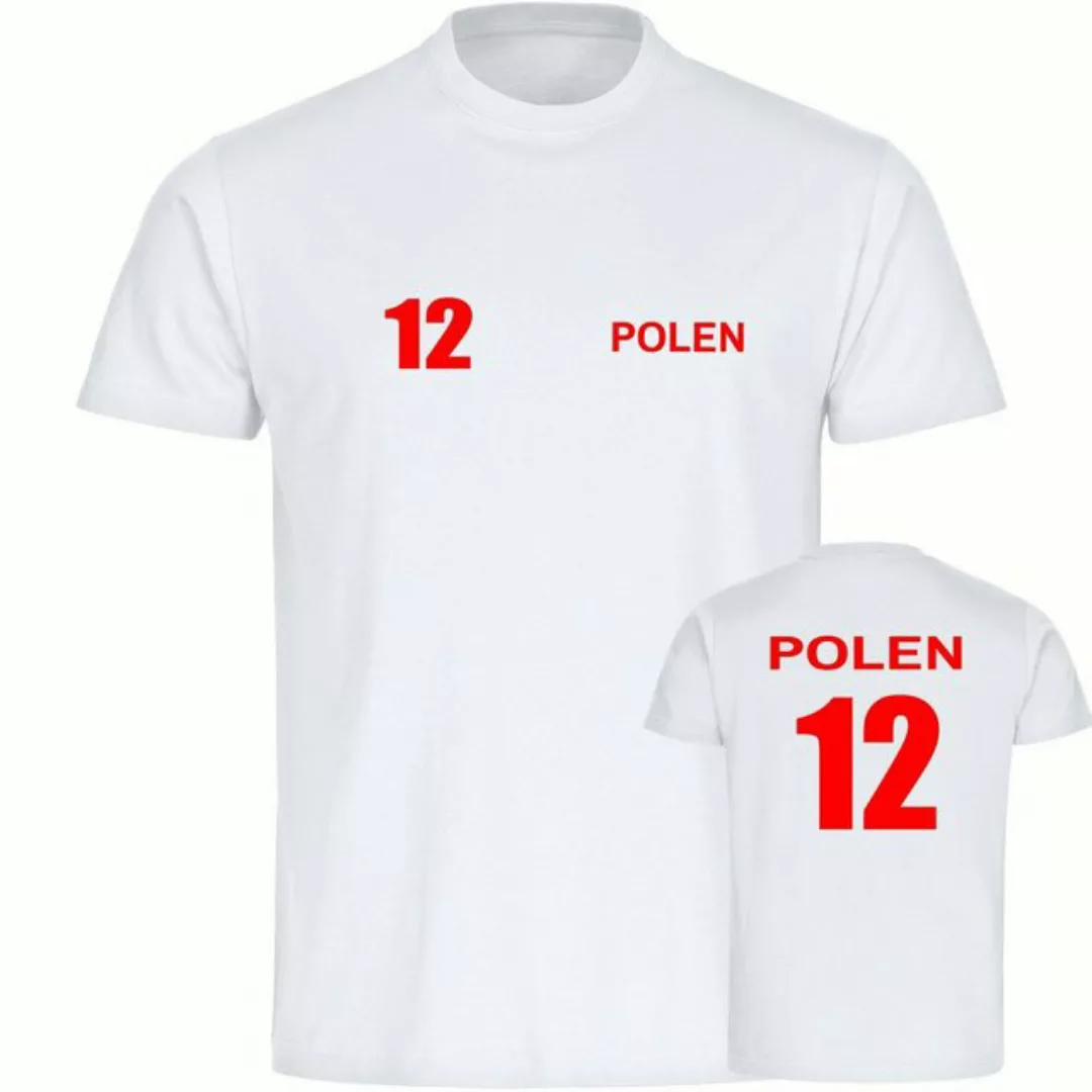 multifanshop T-Shirt Herren Polen - Trikot Nummer 12 - Männer günstig online kaufen