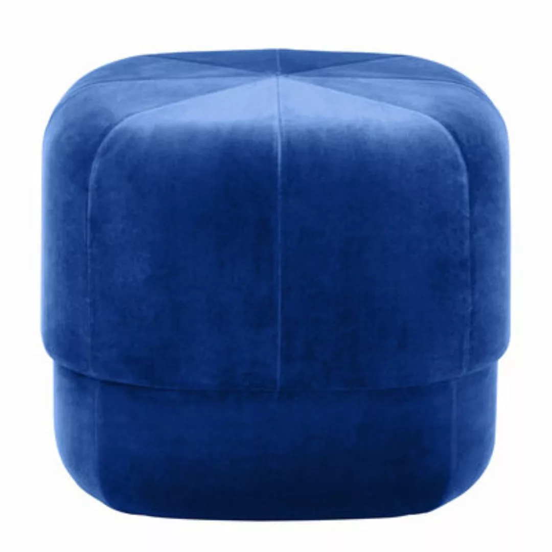 Sitzkissen Circus Small textil blau / Ø 46 cm - Velours - Normann Copenhage günstig online kaufen