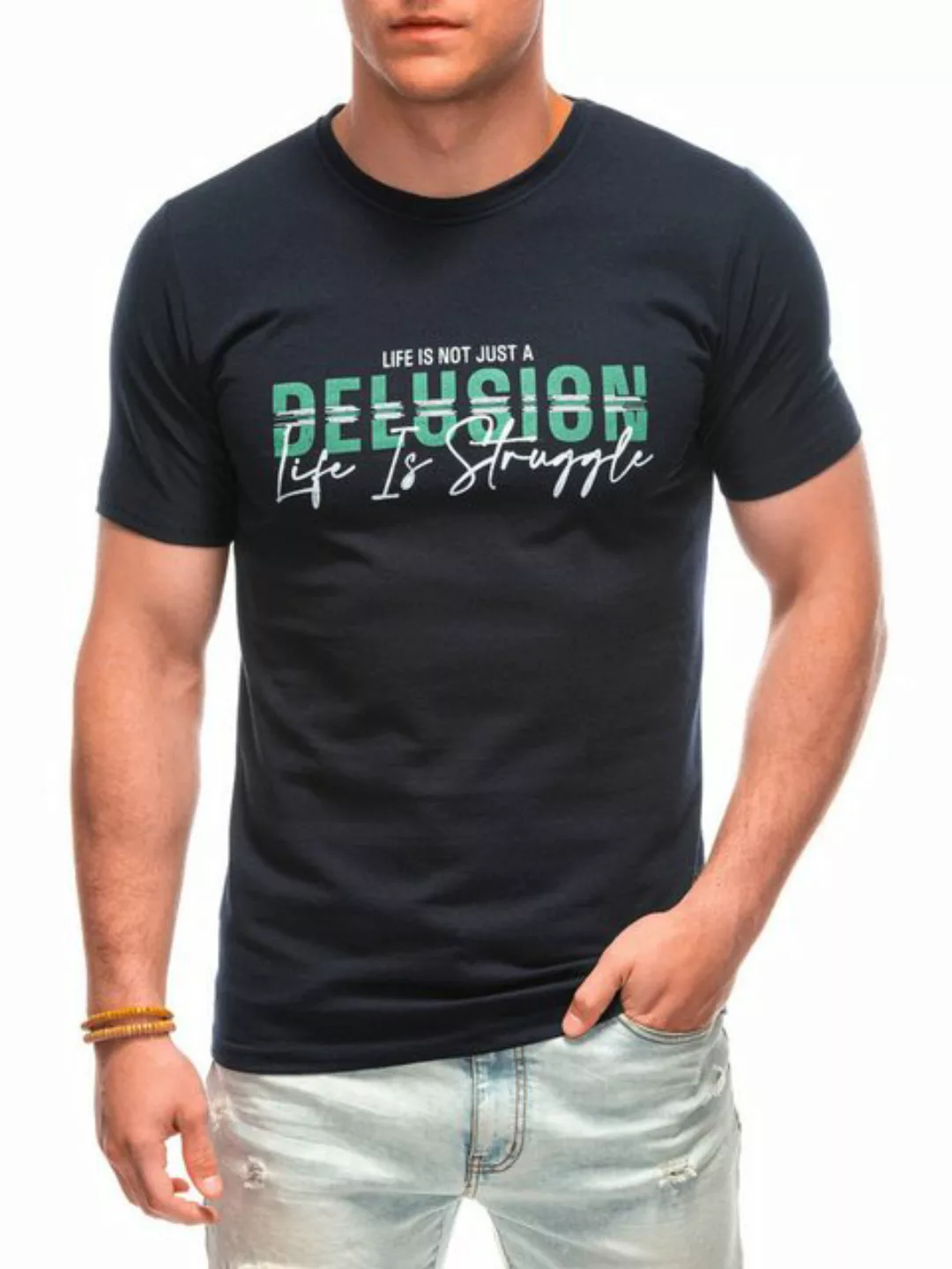Edoti Print-Shirt Herren-T-Shirt Regular Fit günstig online kaufen