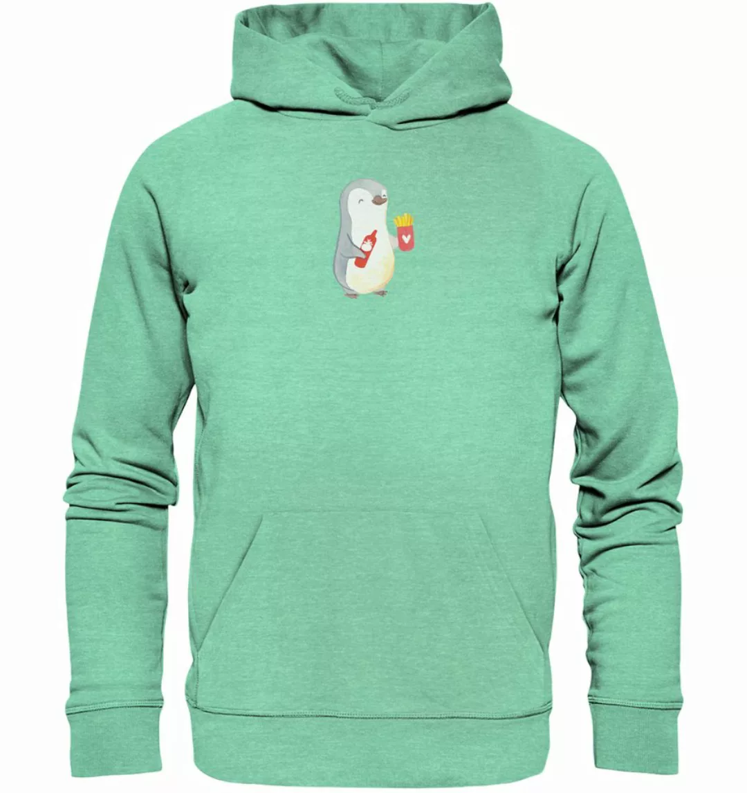 Mr. & Mrs. Panda Hoodie Größe XS Pinguin Pommes - Natural Raw - Geschenk, G günstig online kaufen