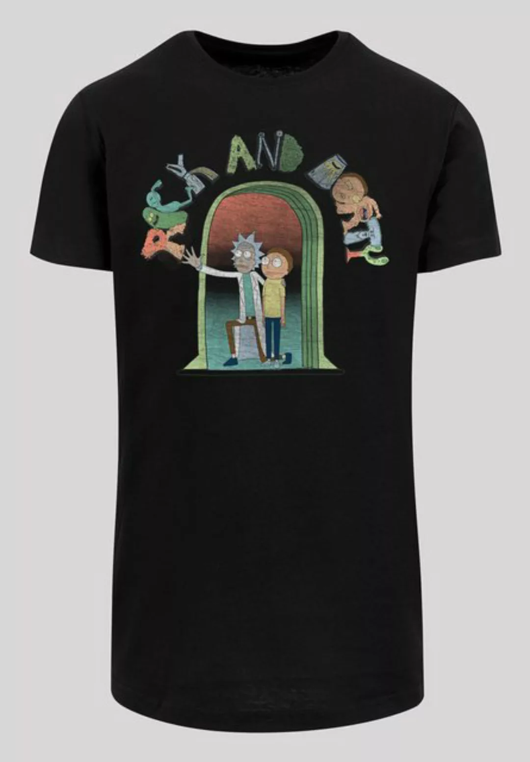 F4NT4STIC Kurzarmshirt F4NT4STIC Herren Rick And Morty Icon Doors with Shap günstig online kaufen