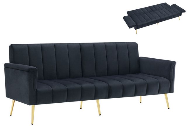 SeedWave Schlafsofa 3-Sitzer Sofa mit Schlaffunktion, Samt-Klappsofa,kleine günstig online kaufen