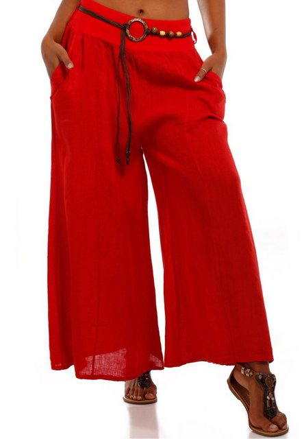 YC Fashion & Style Leinenhose Leinenhose Hosenrock mit weitem Bein (1-tlg) günstig online kaufen