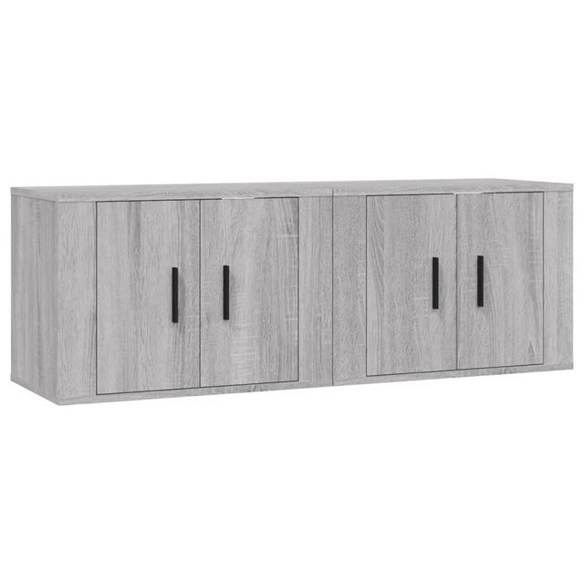 furnicato TV-Schrank TV-Wandschränke 2 Stk. Grau Sonoma 57x34,5x40 cm günstig online kaufen