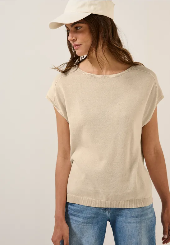 Cecil Strickpullover, mit Materialmix günstig online kaufen