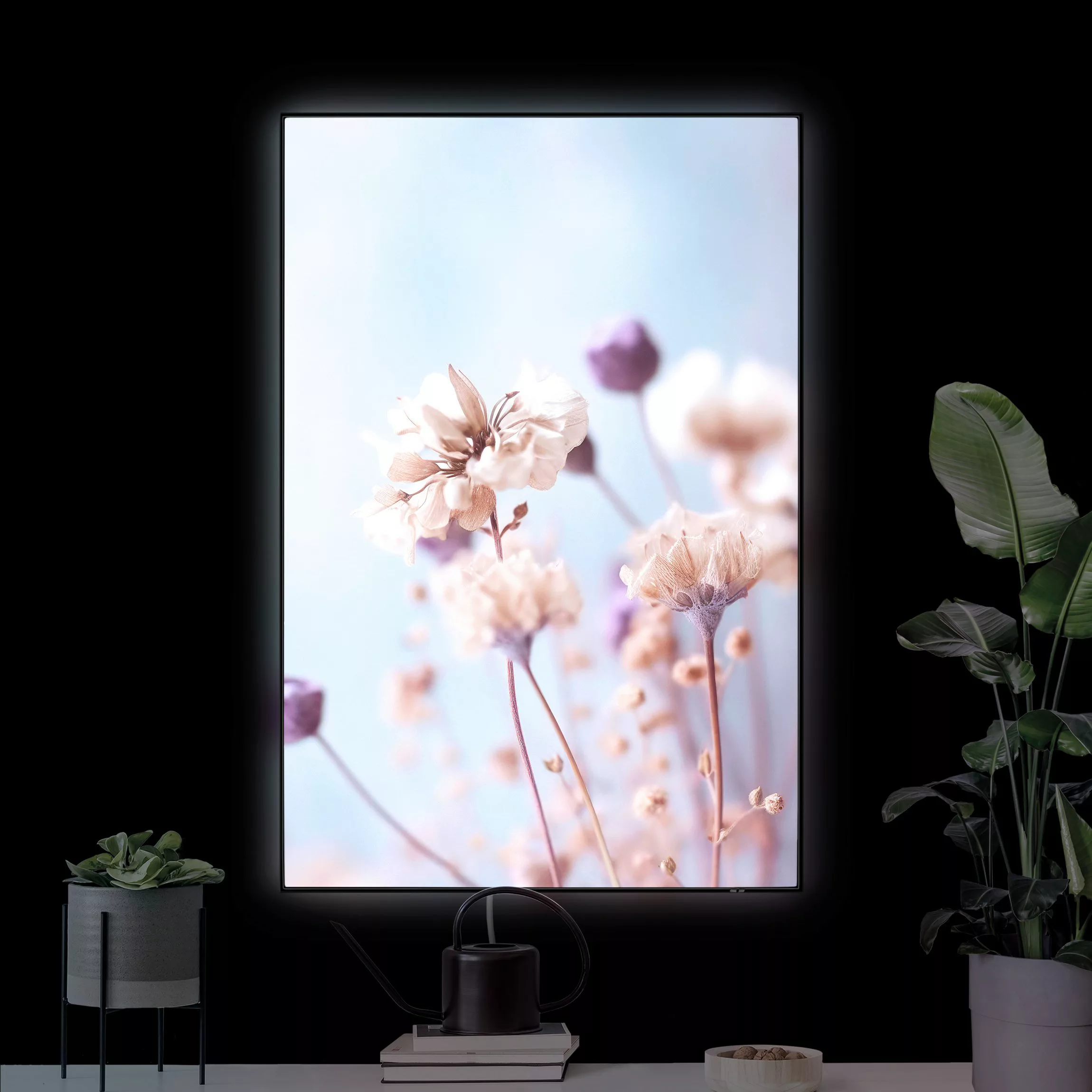 LED-Wechselbild Trockenblumen Nahaufnahme günstig online kaufen