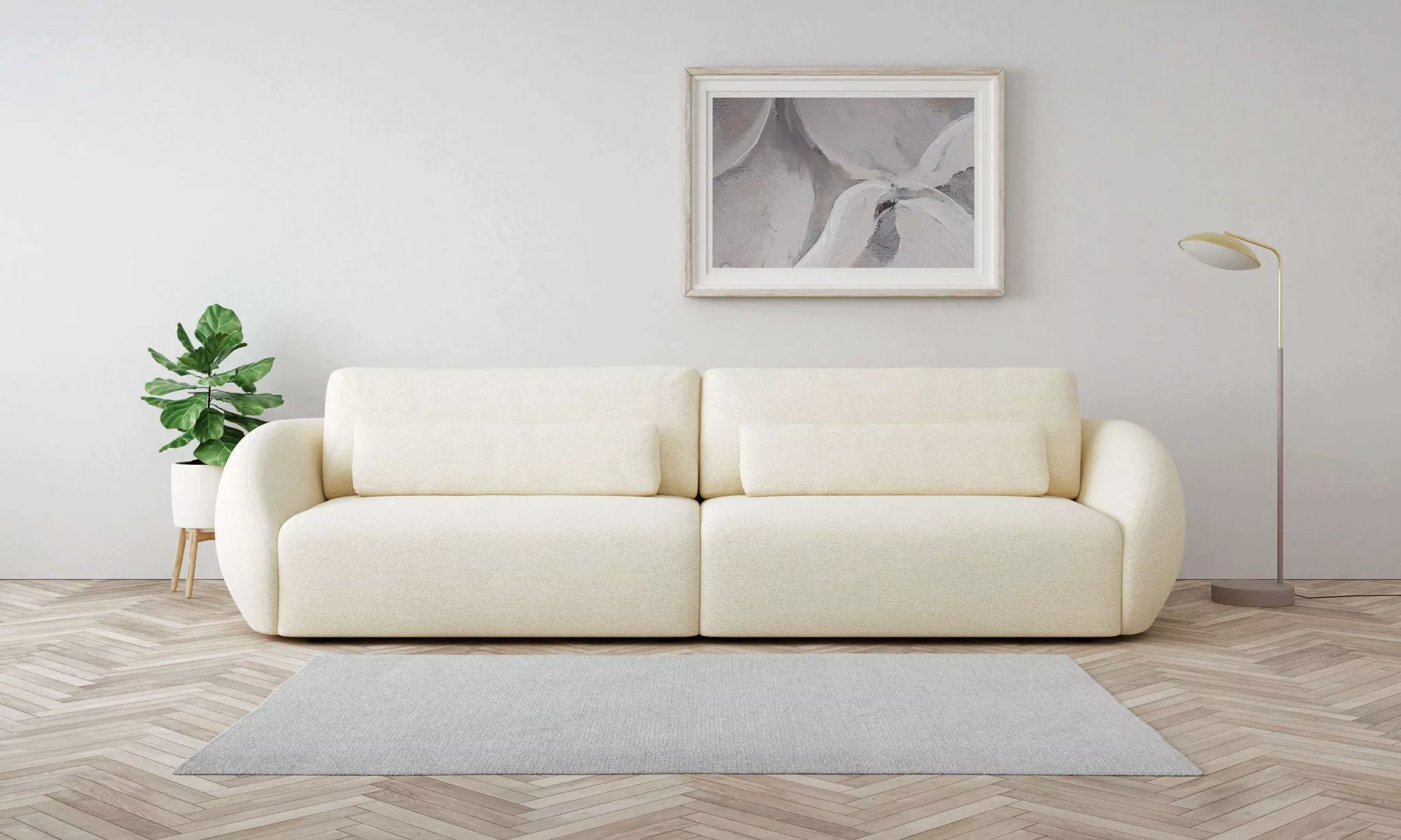 Places of Style Big-Sofa "Covile", Breite 306 cm, 2 Zierkissen inklusive, C günstig online kaufen