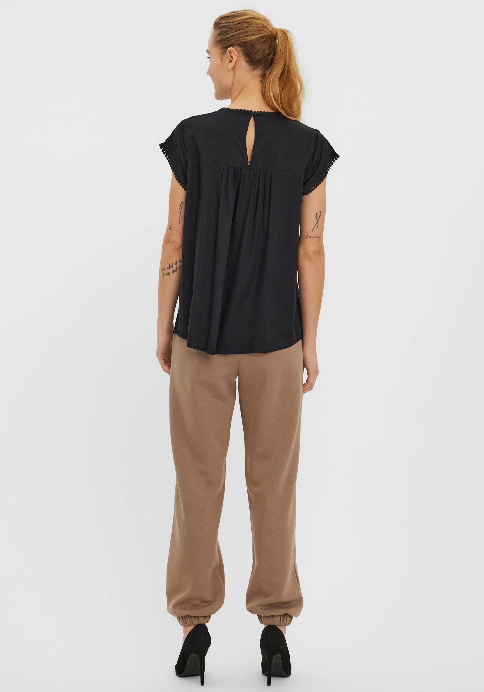 Vero Moda Kurzarmbluse "VMDEBBIE PLEAT S/L TOP GA NOOS", mit tollen Biesen günstig online kaufen