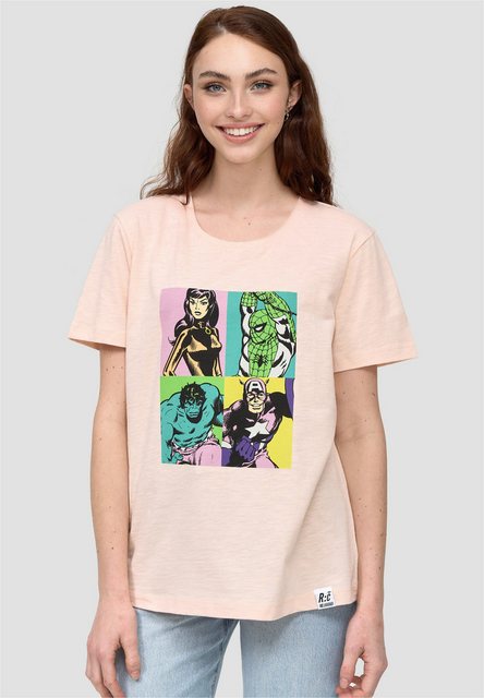 Recovered T-Shirt Pop Art Portrait (1-tlg) mit coolem Print günstig online kaufen