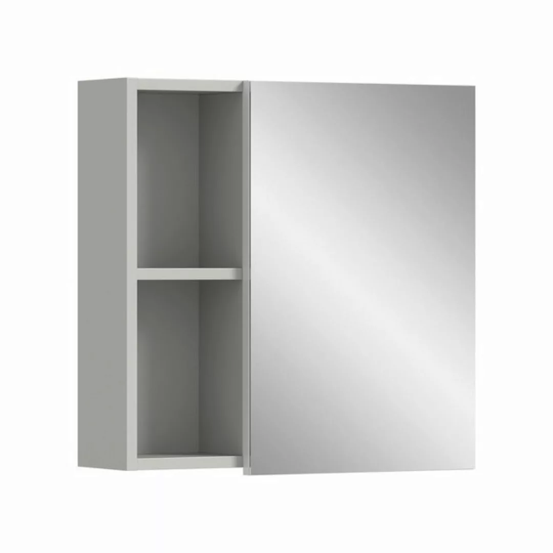 freiraum Badezimmerspiegelschrank Copa in Hellgrau - 55x55x17cm (BxHxT) günstig online kaufen