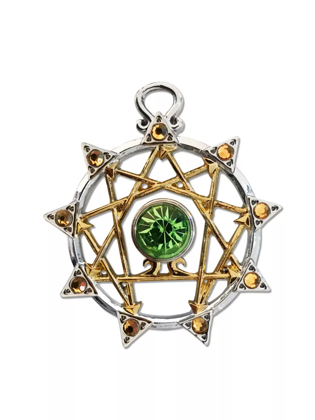 Adelia´s Amulett "Amulett Anhänger Mystische Kabbala mit Glasstein Enneagra günstig online kaufen